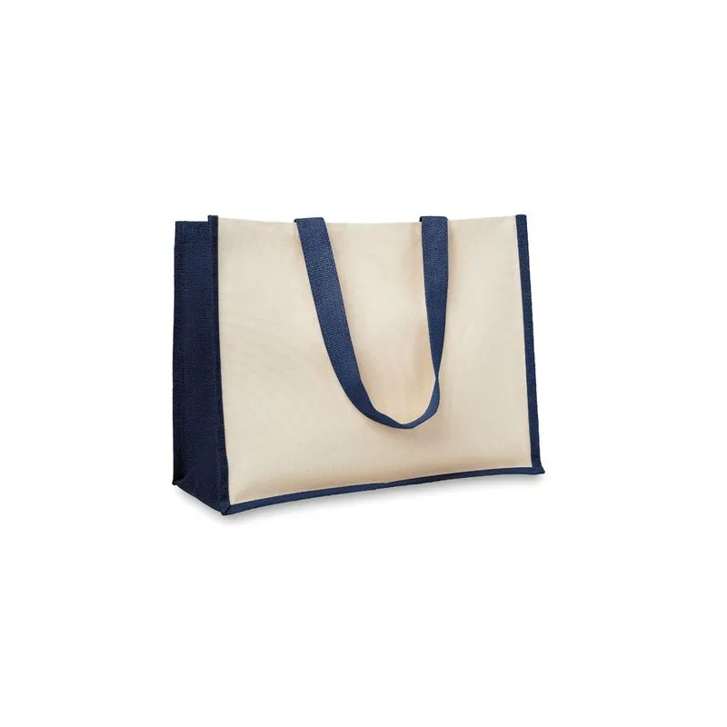 Sac de courses écologique en toile de jute - CAMPO DE FIORI Matières : coton Taille textile : S Couleurs : gris foncé impression