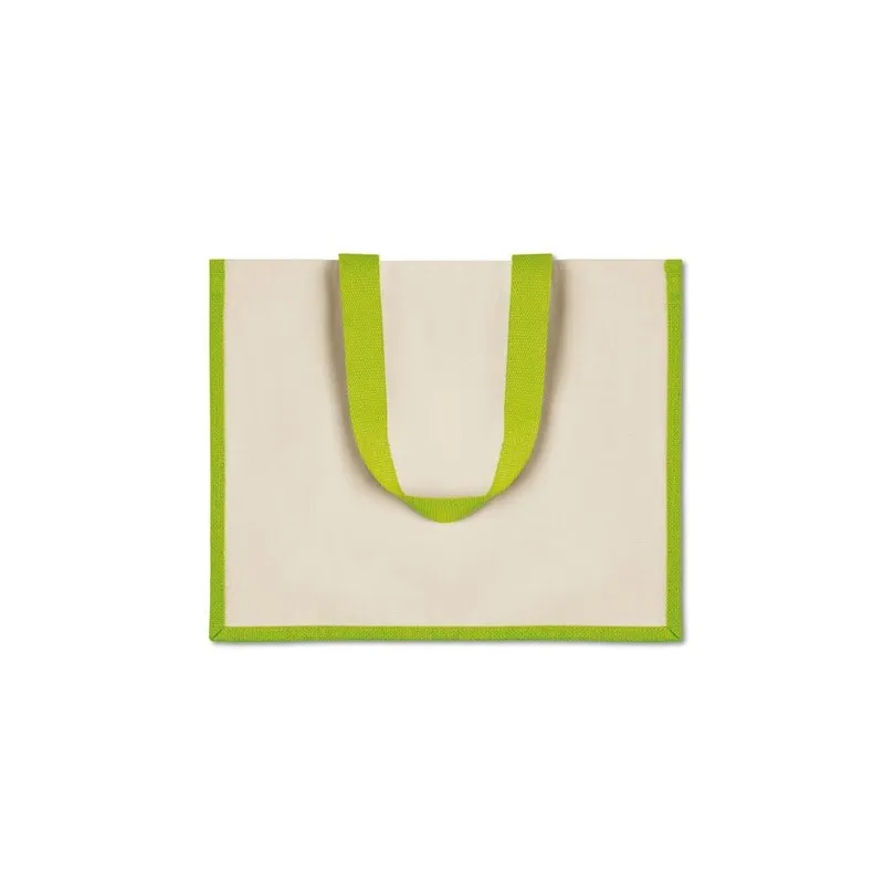 Sac de courses écologique en toile de jute - CAMPO DE FIORI Matières : coton Taille textile : L Couleurs : orange foncé objet pr