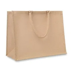 Sac shopping en jute personnalisable CAMPO DE FIORI Matières : coton Taille textile : XL Couleurs : orange foncé