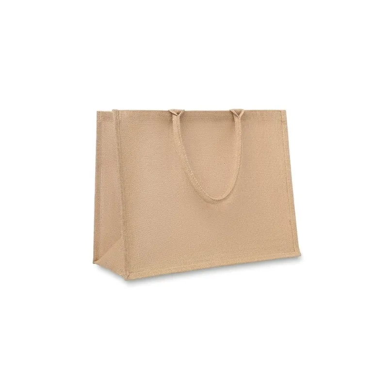 Sac shopping en jute personnalisable CAMPO DE FIORI Matières : coton Taille textile : XL Couleurs : orange foncé