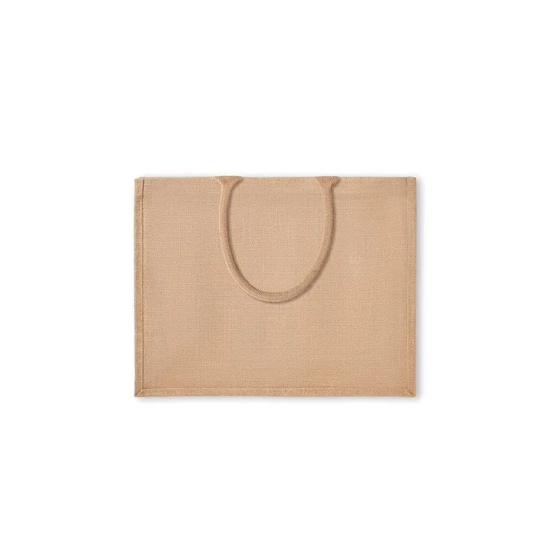 Sac shopping en jute personnalisable CAMPO DE FIORI Matières : coton Taille textile : XL Couleurs : orange foncé cadeau entrepri
