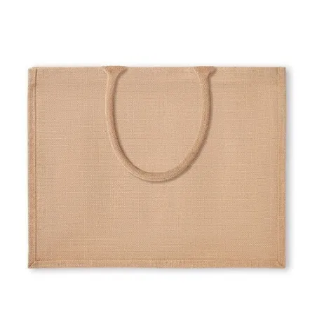 Sac shopping en jute personnalisable CAMPO DE FIORI Matières : coton Taille textile : XL Couleurs : orange foncé cadeau entrepri