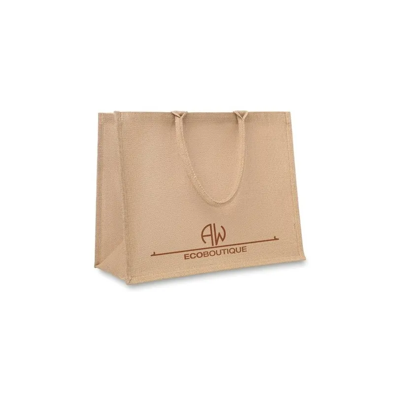 Sac shopping en jute personnalisable CAMPO DE FIORI Matières : coton Taille textile : XL Couleurs : orange foncé goodies publici