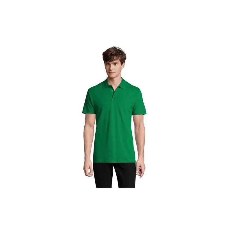 Polo Homme Personnalisé 210g Écologique SPRING II Taille textile : XL Couleurs : bleu royal marquage couleur éclatante