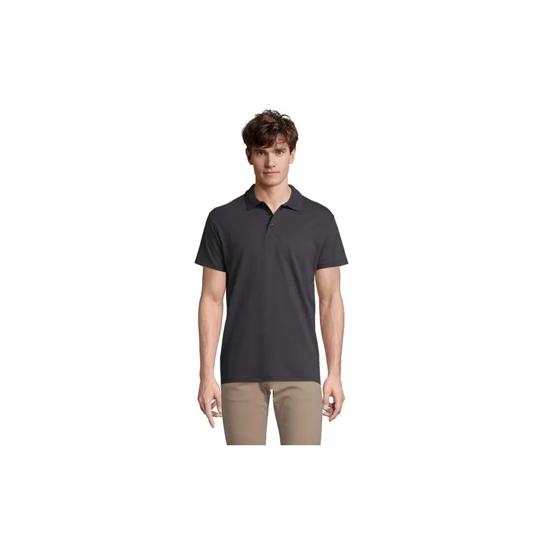 Polo Homme Personnalisé 210g Écologique SPRING II Taille textile : L Couleurs : french navy goodies publicitaire durable