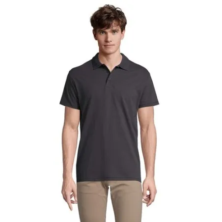 Polo Homme Personnalisé 210g Écologique SPRING II Taille textile : L Couleurs : french navy goodies publicitaire durable