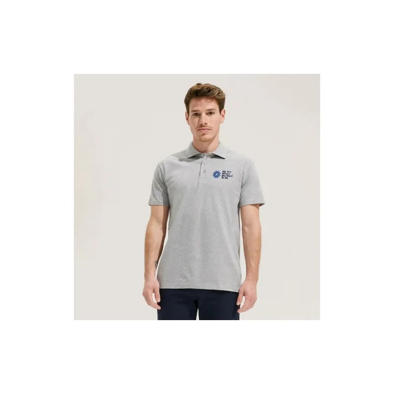 Polo Homme Personnalisé 210g Écologique SPRING II Taille textile : L Couleurs : blanc cadeau entreprise pas cher