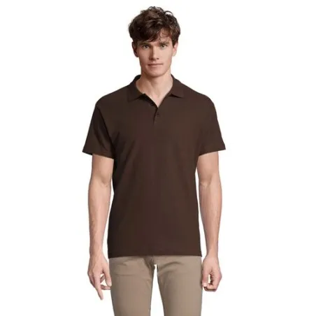 Polo Homme Personnalisé 210g Écologique SPRING II Taille textile : L Couleurs : noir personnalisation rapide en France