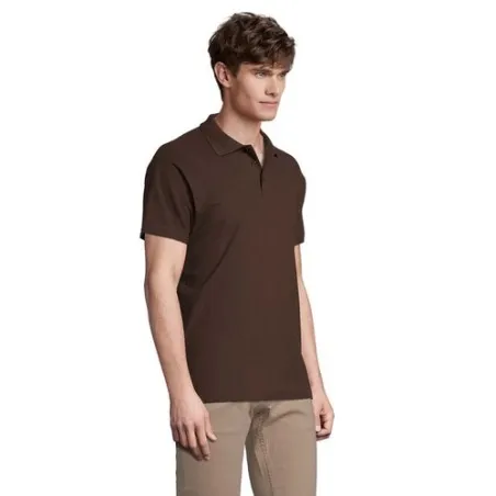 Polo Homme Personnalisé 210g Écologique SPRING II Taille textile : L Couleurs : noir marquage laser ultra précis
