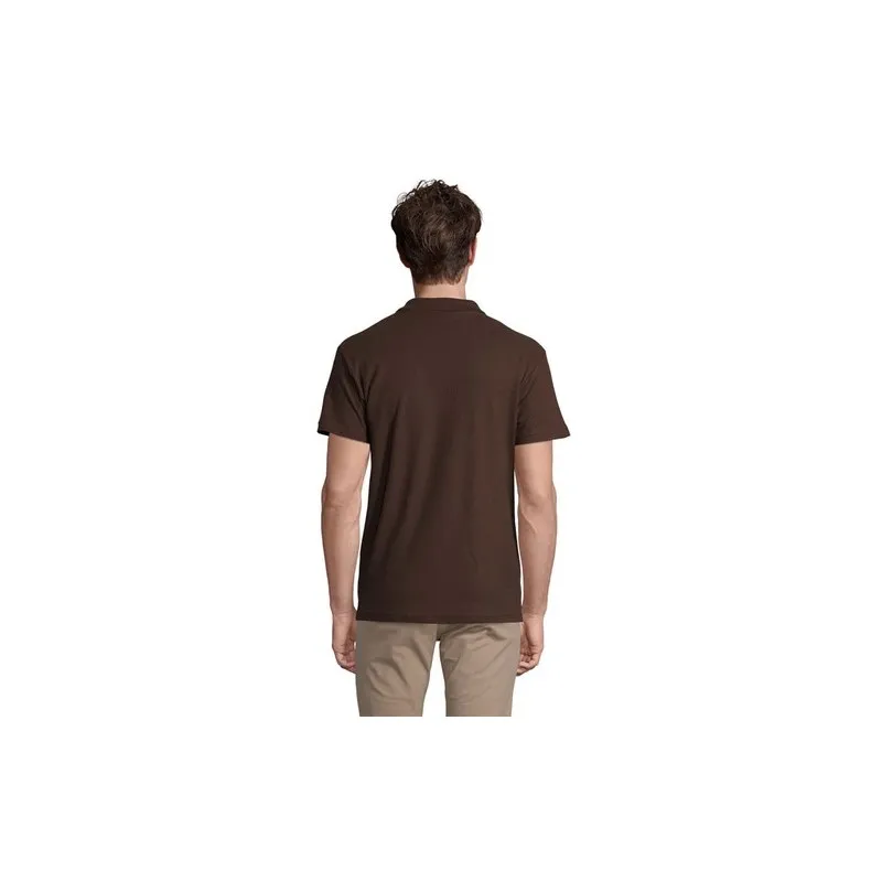 Polo Homme Personnalisé 210g Écologique SPRING II Taille textile : M Couleurs : noir impression logo haute qualité