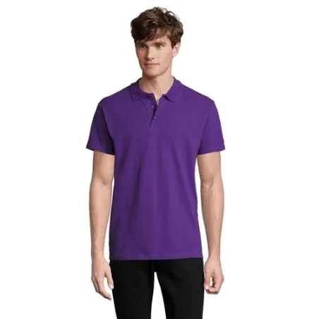 Polo Homme Personnalisé 210g Écologique SPRING II Taille textile : XL Couleurs : noir marquage couleur éclatante