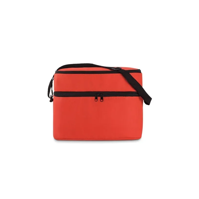 Sac isotherme personnalisé pratique à 2 compartiments CASEY Matières : coton Taille textile : XXL Couleurs : noir goodies entrep