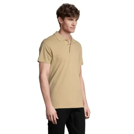 Polo Homme Personnalisé 210g Écologique SPRING II Matières : coton biologique Taille textile : 3XL Couleurs : écru cadeau collab