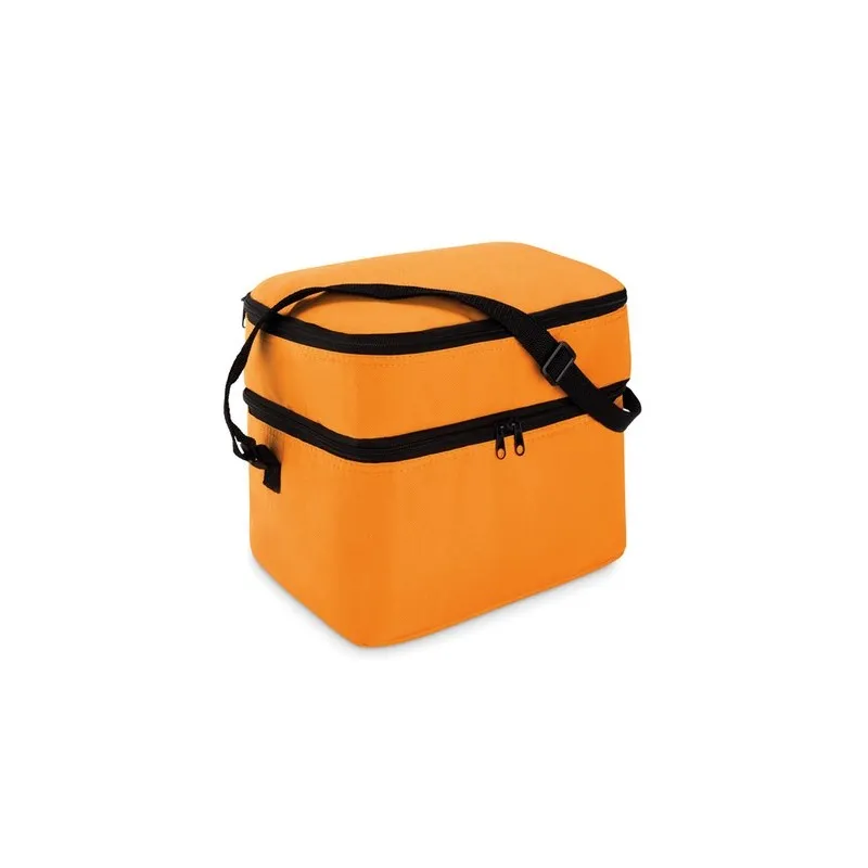 Sac isotherme personnalisé pratique à 2 compartiments CASEY Matières : coton Taille textile : M Couleurs : bleu marine foncé liv