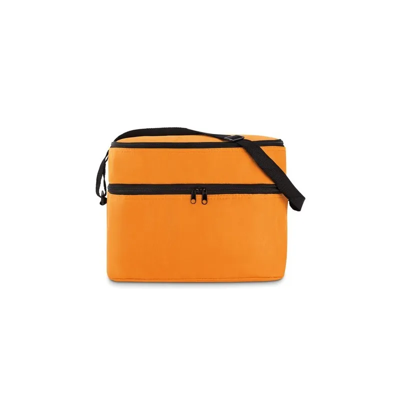 Sac isotherme personnalisé pratique à 2 compartiments CASEY Matières : coton Taille textile : M Couleurs : bleu marine foncé per