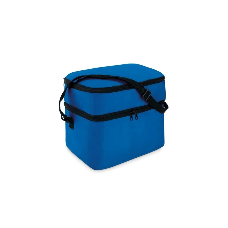 Sac isotherme personnalisé pratique à 2 compartiments CASEY Matières : coton Taille textile : M Couleurs : vert marquage laser u