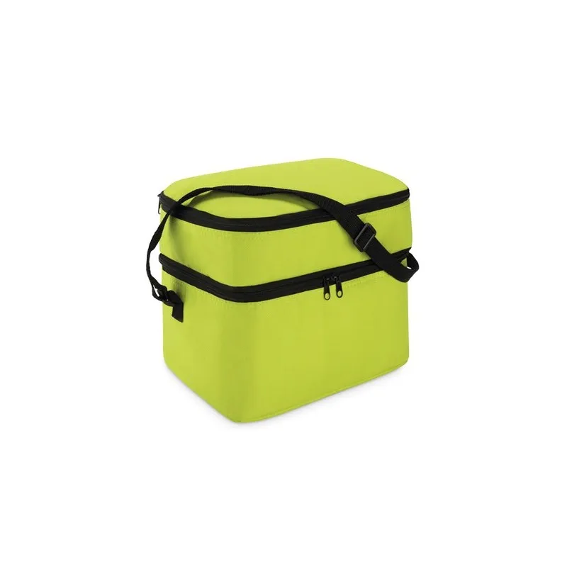 Sac isotherme personnalisé pratique à 2 compartiments CASEY Matières : coton Taille textile : M Couleurs : noir cadeau entrepris