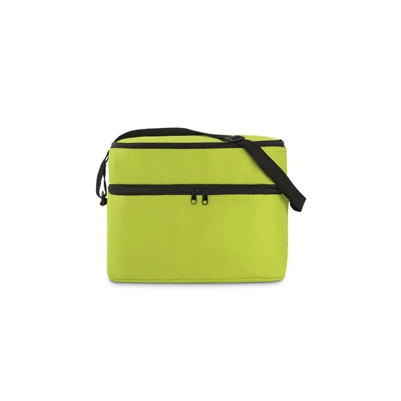 Sac isotherme personnalisé pratique à 2 compartiments CASEY Matières : coton Taille textile : M Couleurs : noir objet promotionn