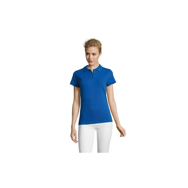 Polo Femme Personnalisable 100% Coton - SOL'S Matières : coton biologique Taille textile : XL Couleurs : bleu livraison express 