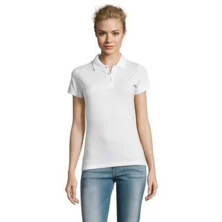 Polo Femme Personnalisable 100% Coton - SOL'S Matières : coton biologique Taille textile : XL Couleurs : lilas impression haute 