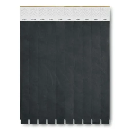 Bracelet Écologique Personnalisable TYVEK® - Idéal pour Événements Matières : polyester Couleurs : noir cadeau entreprise pas ch