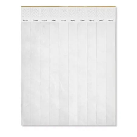 Bracelet Écologique Personnalisable TYVEK® - Idéal pour Événements Matières : polypropylène (PP) Couleurs : blanc transparent pe