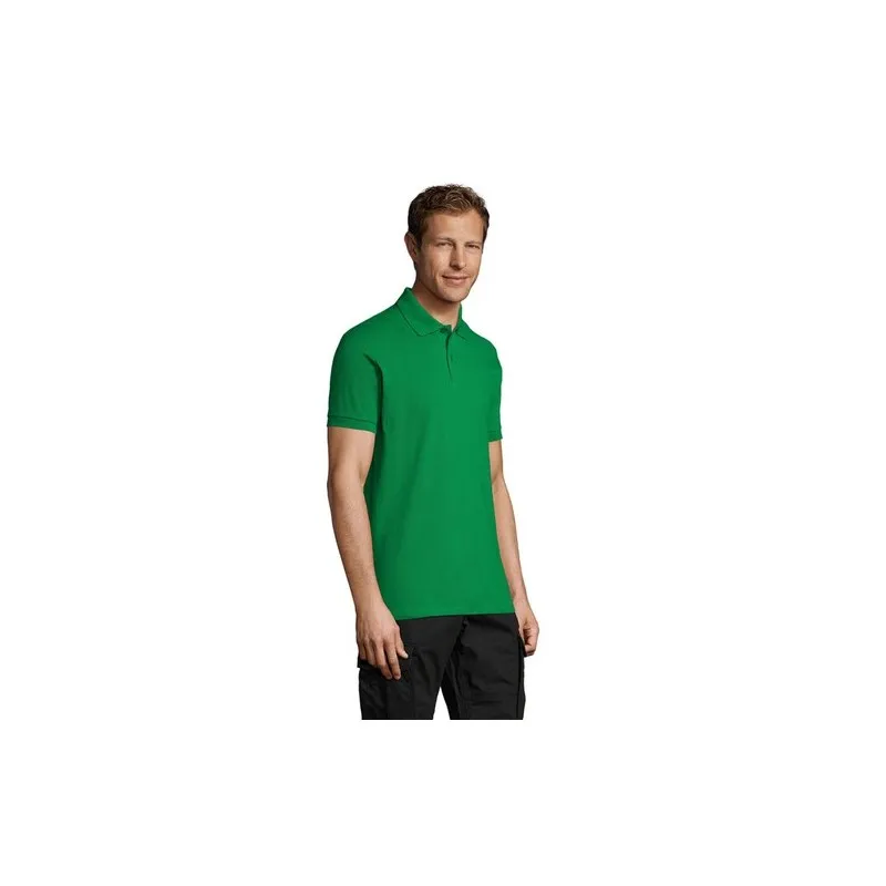 Polo Homme Personnalisable 180g Écologique 100% Coton - PERFECT MEN Matières : coton biologique Taille textile : M Couleurs : bl