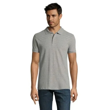 Polo Homme Personnalisable 180g Écologique 100% Coton - PERFECT MEN Matières : PET Taille textile : L Couleurs : gris chiné good