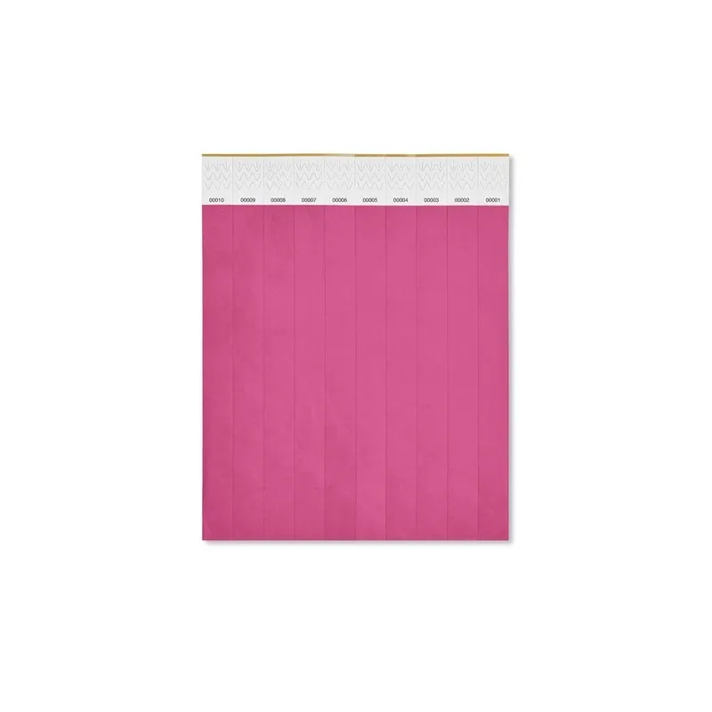 Bracelet Écologique Personnalisable TYVEK® - Idéal pour Événements Matières : coton Couleurs : rouge objet publicitaire robuste