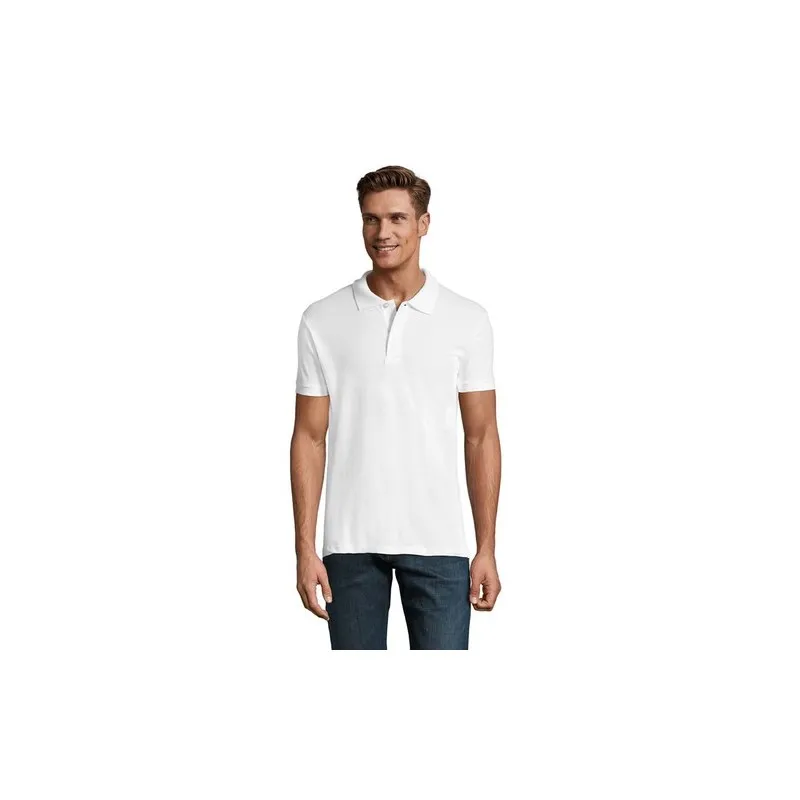 Polo Homme Personnalisable 180g Écologique 100% Coton - PERFECT MEN Matières : PET Taille textile : XL Couleurs : french navy go