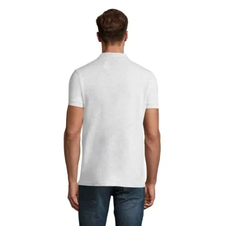 Polo Homme Personnalisable 180g Écologique 100% Coton - PERFECT MEN Matières : PET Taille textile : 5XL Couleurs : gris chiné im