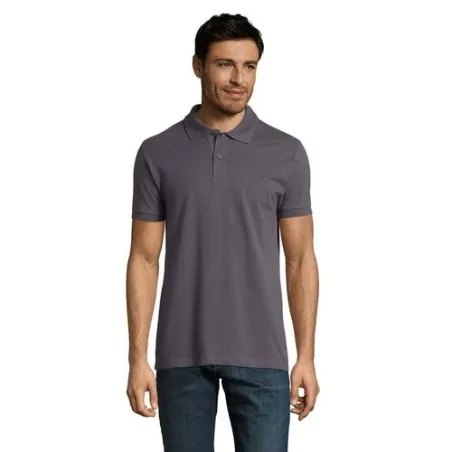 Polo Homme Personnalisable 180g Écologique 100% Coton - PERFECT MEN Matières : PET Taille textile : XL Couleurs : gris chiné cad