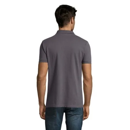 Polo Homme Personnalisable 180g Écologique 100% Coton - PERFECT MEN Matières : PET Taille textile : XL Couleurs : gris chiné obj