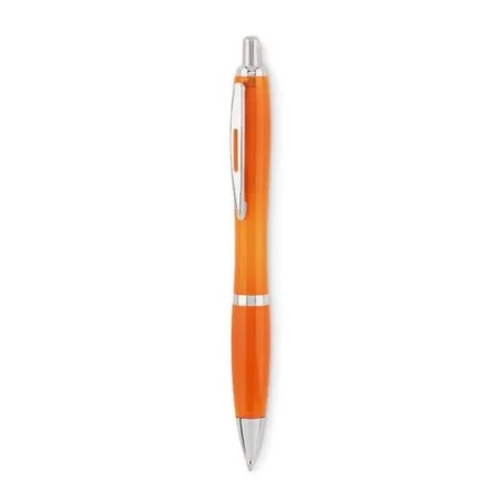 Stylo à bille écologique en RPET pratique personnalisé RIO Matières : coton Taille textile : M Couleurs : orange