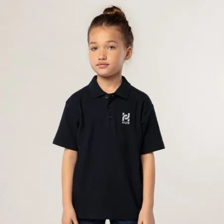 Polo Enfant 170g Écologique Personnalisé - Summer II Kids Matières : coton Taille textile : S Couleurs : gris clair marquage cou