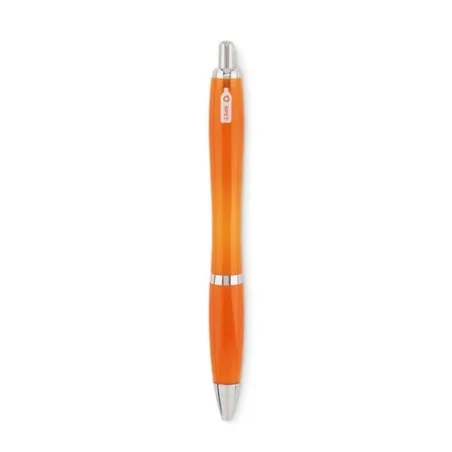 Stylo à bille écologique en RPET pratique personnalisé RIO Matières : coton Taille textile : M Couleurs : orange personnalisatio