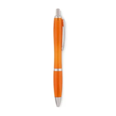 Stylo à bille écologique en RPET pratique personnalisé RIO Matières : coton Taille textile : M Couleurs : orange goodies publici