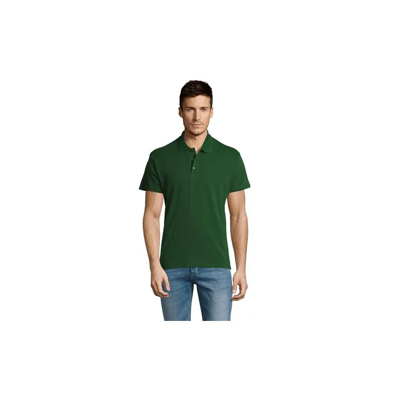 Polo Écologique Personnalisable 170g 100% Coton - Summer II Men Matières : coton Taille textile : S Couleurs : vert tilleul pers