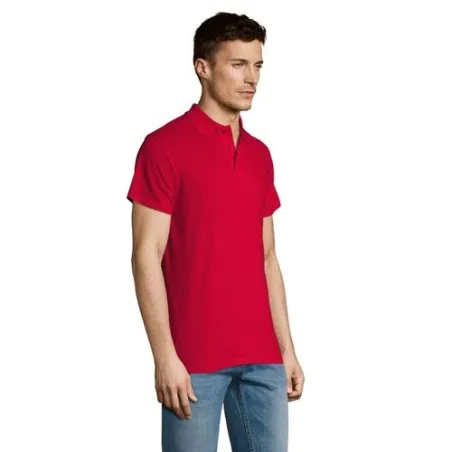 Polo Écologique Personnalisable 170g 100% Coton - Summer II Men Matières : coton Taille textile : XS Couleurs : rouge tango cade