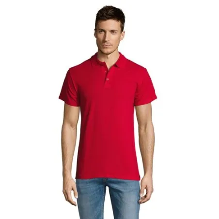 Polo Écologique Personnalisable 170g 100% Coton - Summer II Men Matières : coton Taille textile : XL Couleurs : rouge tango good