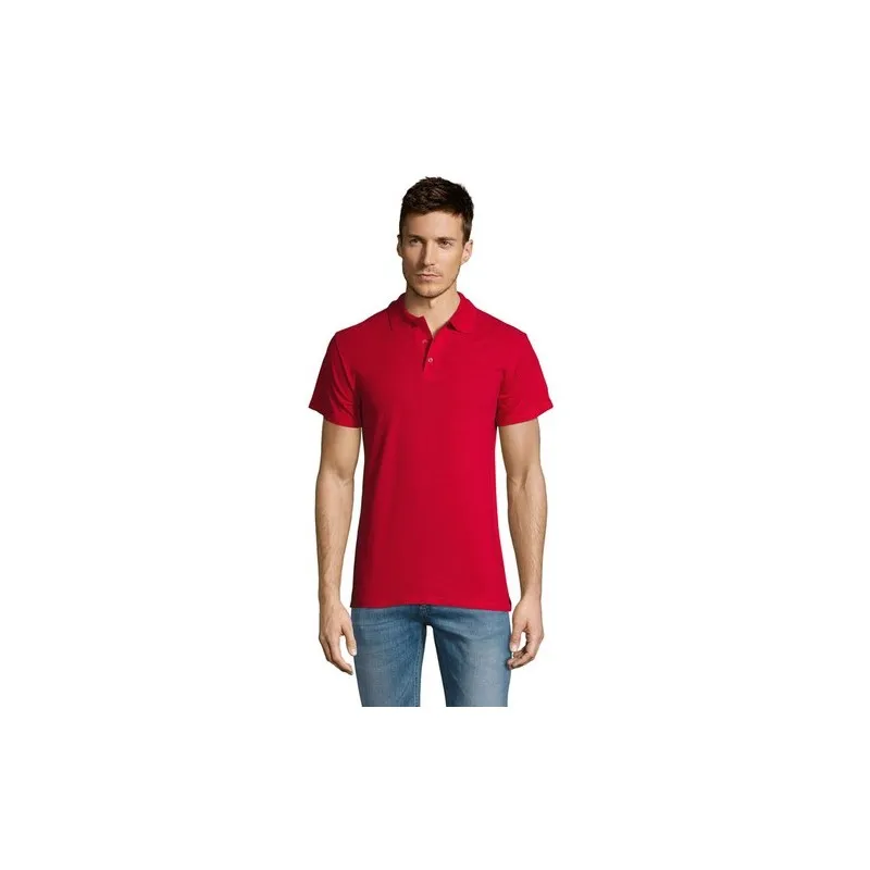 Polo Écologique Personnalisable 170g 100% Coton - Summer II Men Matières : coton Taille textile : M Couleurs : rouge tango livra