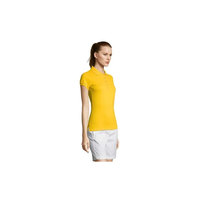 Polo Femme Écologique 170g PASSION Matières : coton Taille textile : 3XL Couleurs : naturel marquage laser ultra précis