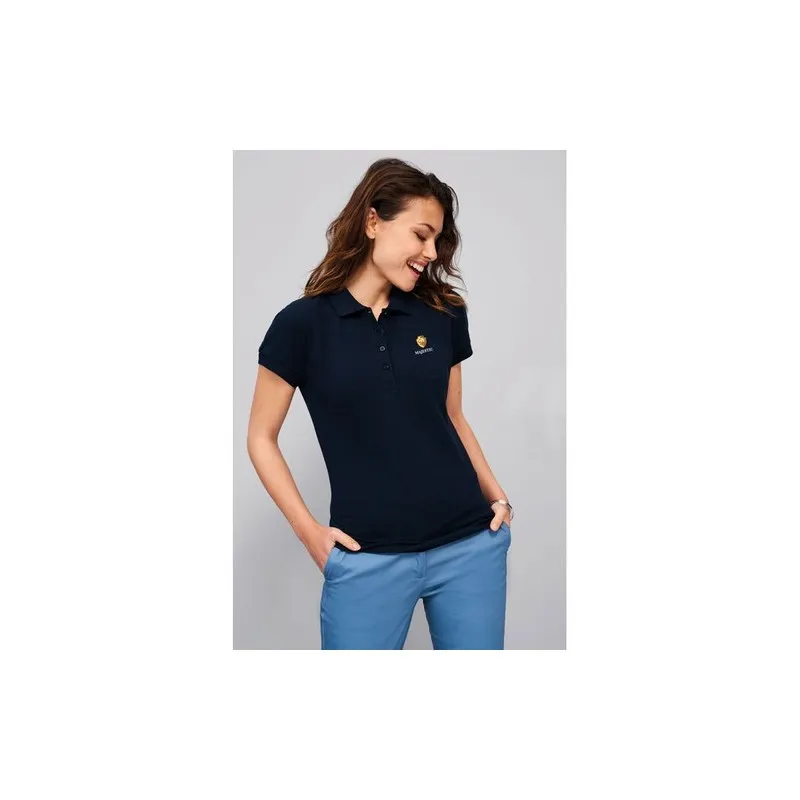 Polo Femme Écologique 170g PASSION Matières : coton Taille textile : 3XL Couleurs : émeraude goodies publicitaire événementiel