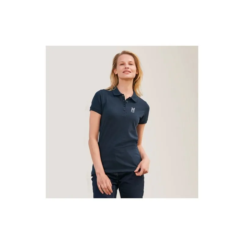 Polo Femme Écologique 170g PASSION Matières : coton Taille textile : M Couleurs : jaune accessoire événementiel unique