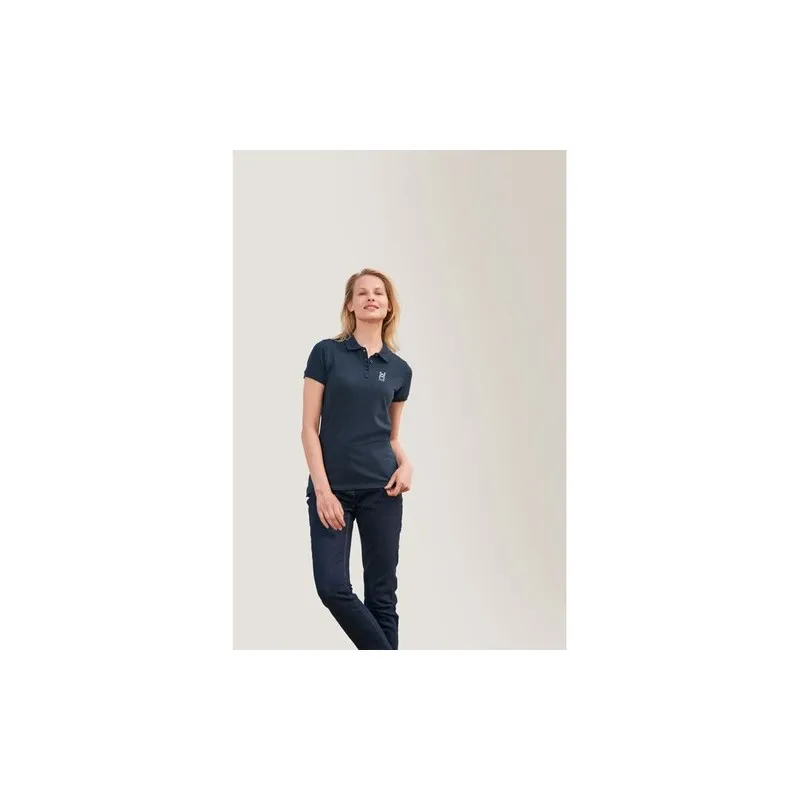 Polo Femme Écologique 170g PASSION Matières : coton Taille textile : L Couleurs : vert golf cadeau affaires élégant