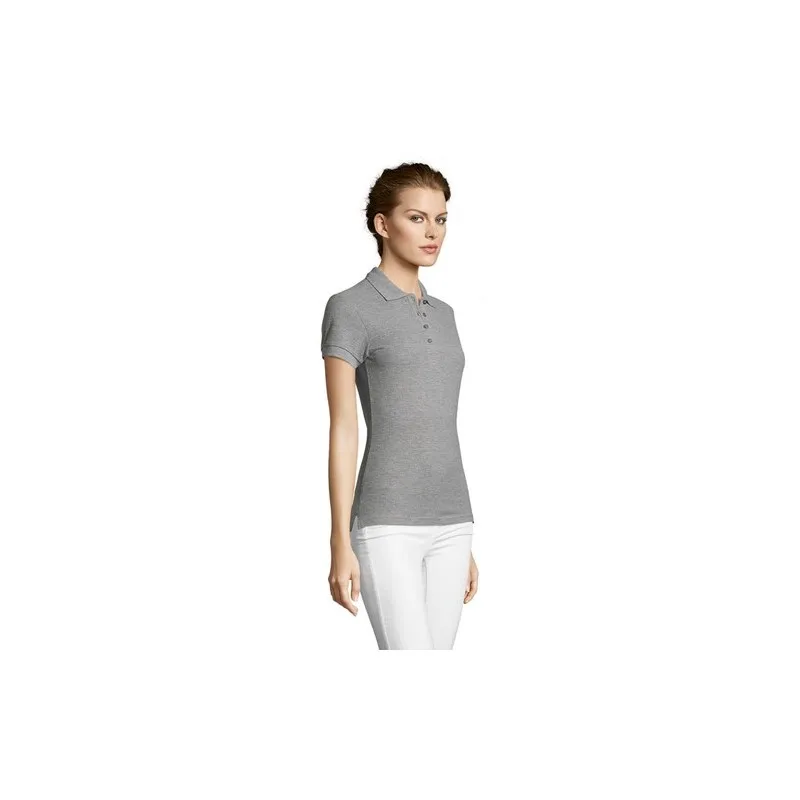 Polo Écologique et Confortable pour Femme - PEOPLE PEOPLE Matières : coton Taille textile : XL Couleurs : vert pomme personnalis