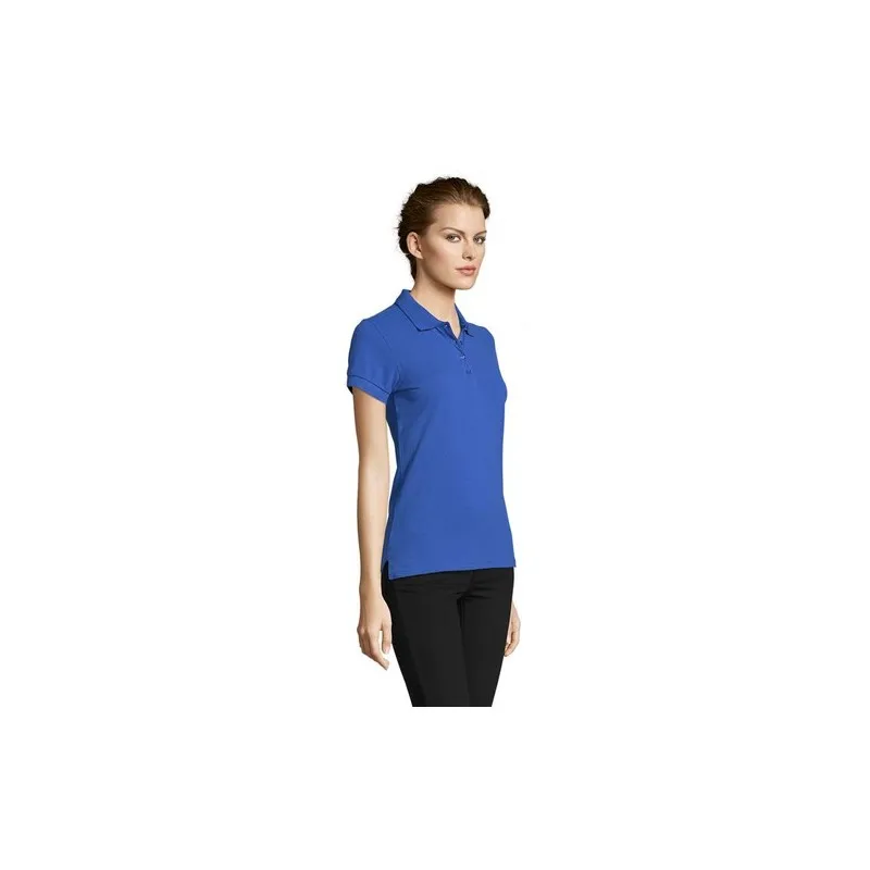 Polo Écologique et Confortable pour Femme - PEOPLE PEOPLE Matières : coton Taille textile : 5XL Couleurs : bleu marine marquage 