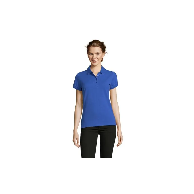 Polo Écologique et Confortable pour Femme - PEOPLE PEOPLE Matières : coton Taille textile : 3XL Couleurs : bleu royal objet publ