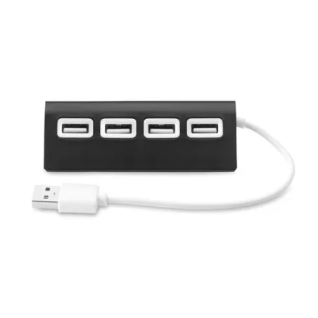 Duplicateur USB 4 Ports Pratique Personnalisé ALUHUB Matières : PET recyclé Couleurs : vert citron livraison express 24h 48h