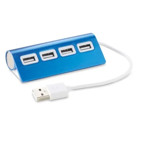Duplicateur USB 4 Ports Pratique Personnalisé ALUHUB Matières : PET recyclé Couleurs : orange personnalisable avec votre logo
